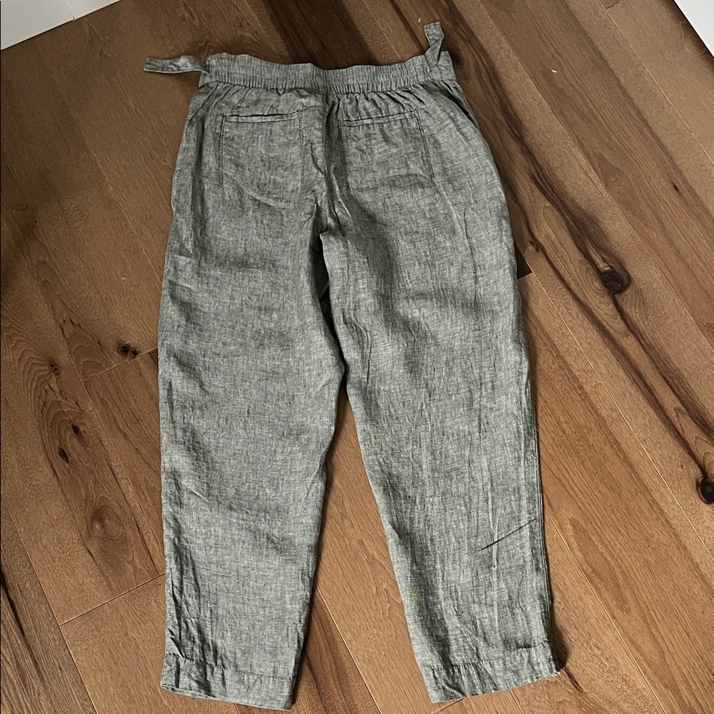 Athleta Voyager Linen Pant in Aspen Olive Green - Size 10 - NWOT - Picture 7 of 11